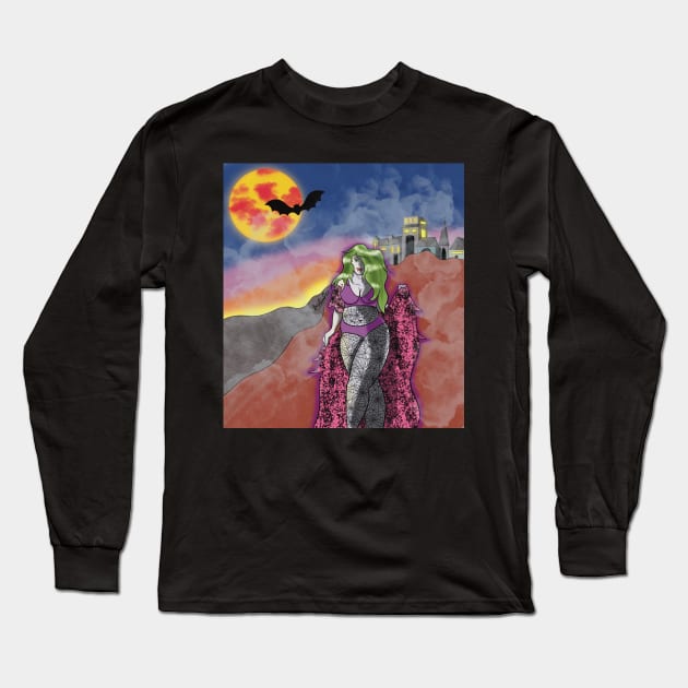 Vampire queen Long Sleeve T-Shirt by Dr Paul Art